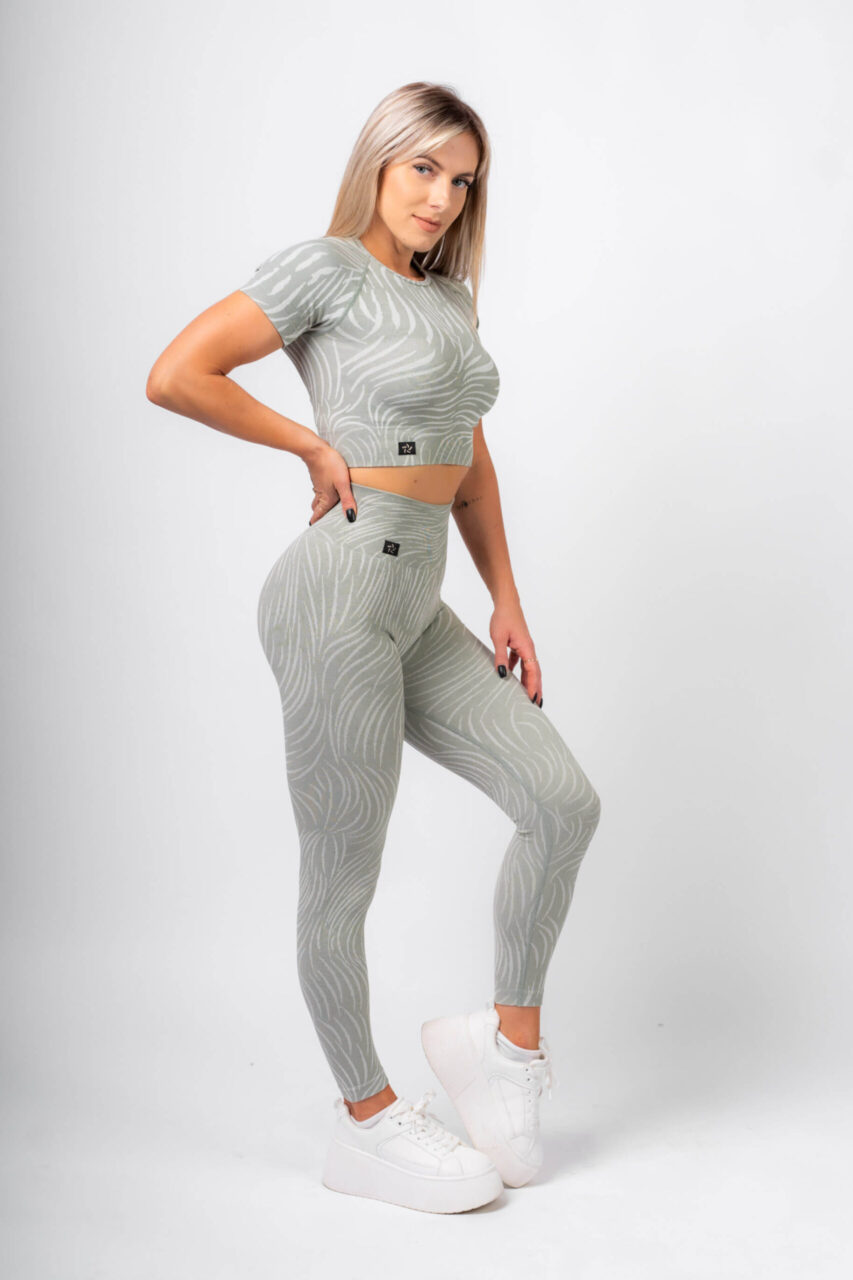 Print top bezszwowy oliwkowy - obrazek 3