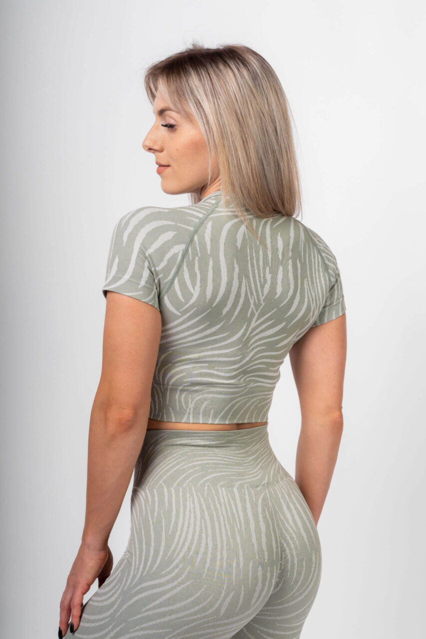 Print top bezszwowy oliwkowy - obrazek 2
