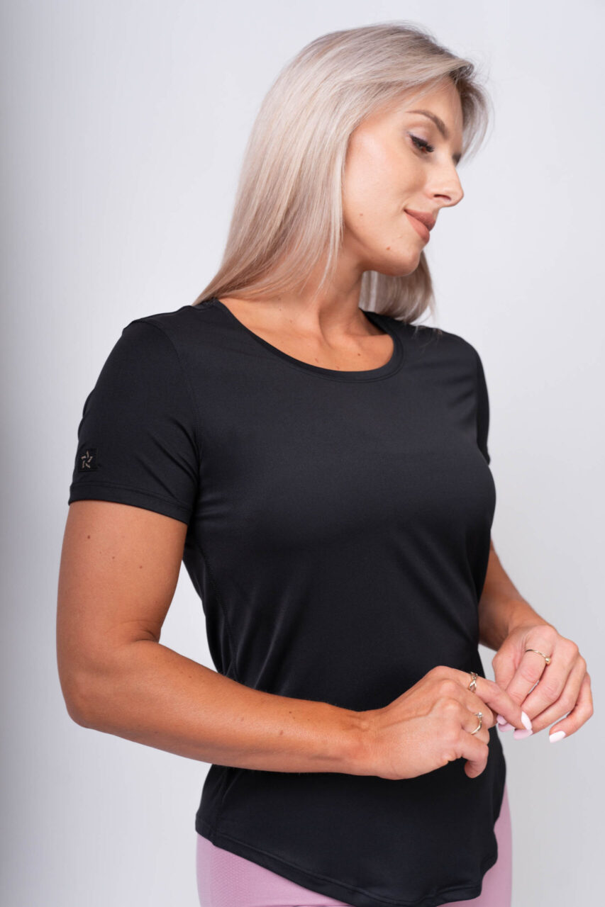Koszulka basic czarna - obrazek 3