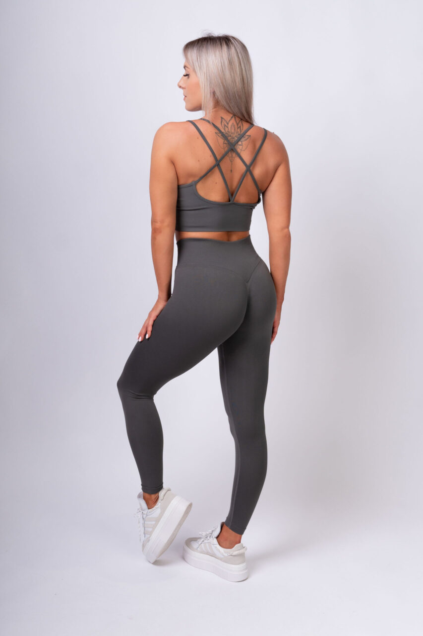 Legginsy bezszwowe shape szare - obrazek 4