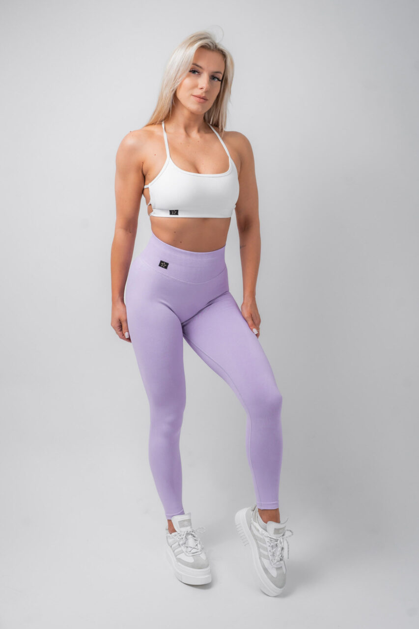 Legginsy bezszwowe push-up 2.0 jasny fiolet - obrazek 3