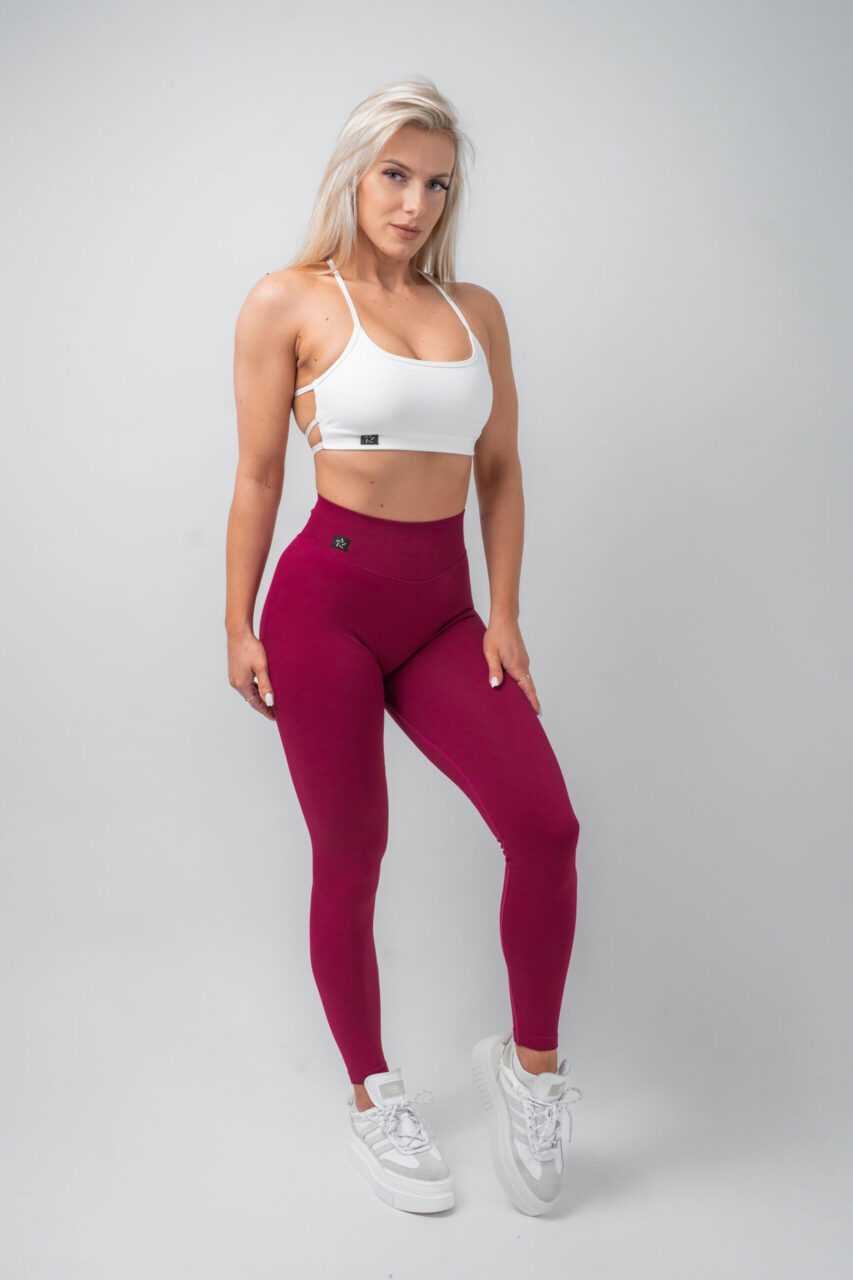 Legginsy bezszwowe push-up 2.0 fuksja - obrazek 3