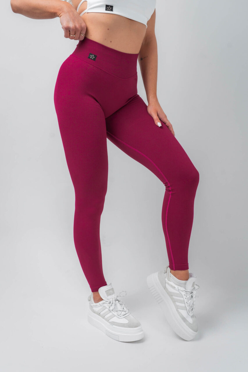 Legginsy bezszwowe push-up 2.0 fuksja - obrazek 4
