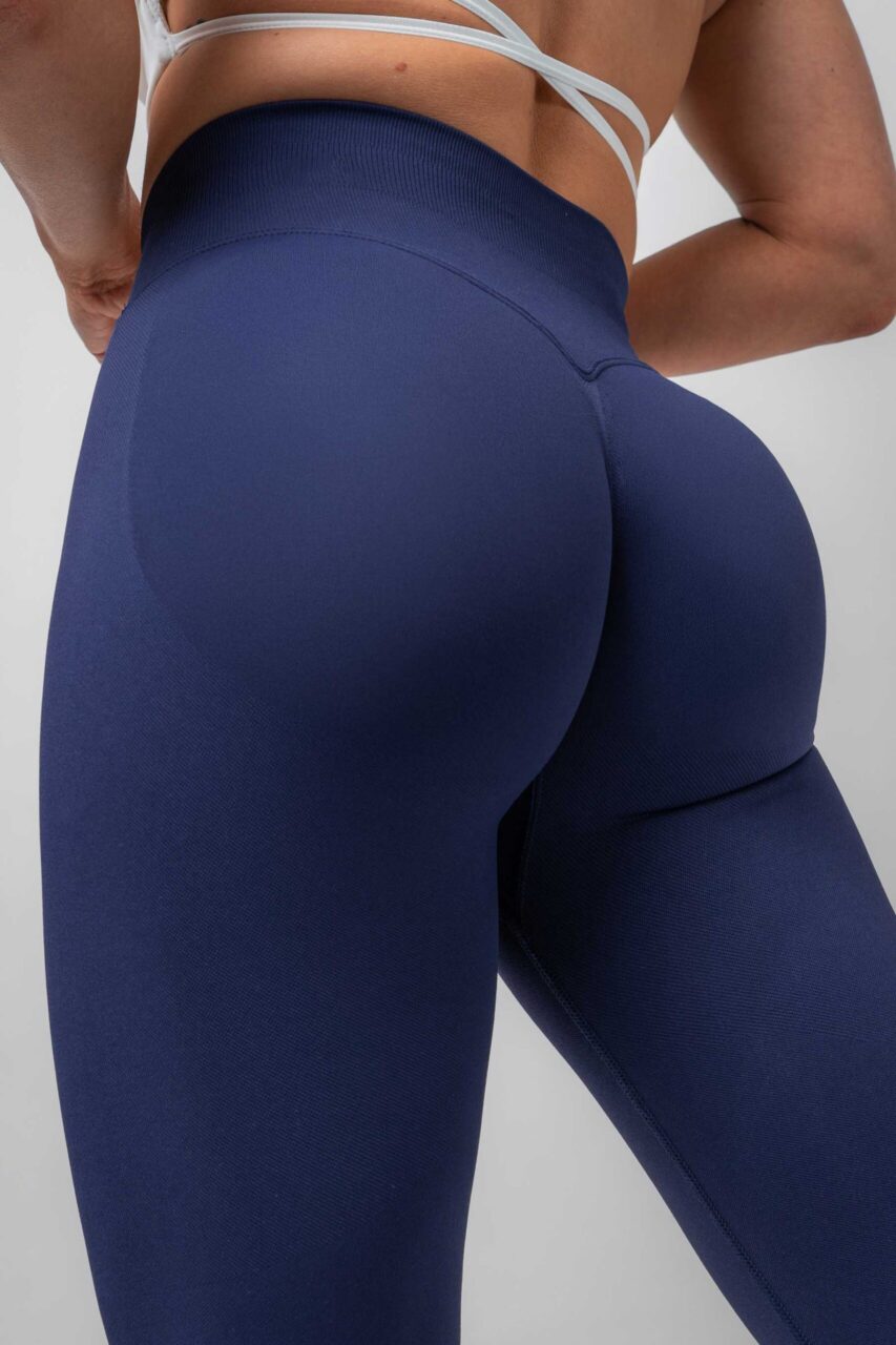 Legginsy bezszwowe push-up 2.0 granatowe - obrazek 2